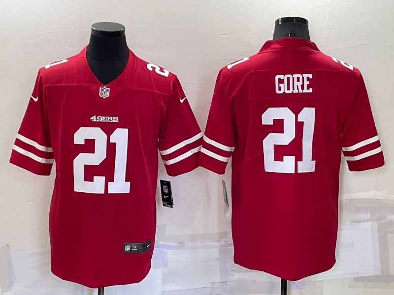 Men San Francisco 49ers #21 Gore Red New 2022 Nike Limited Vapor Untouchable NFL Jersey